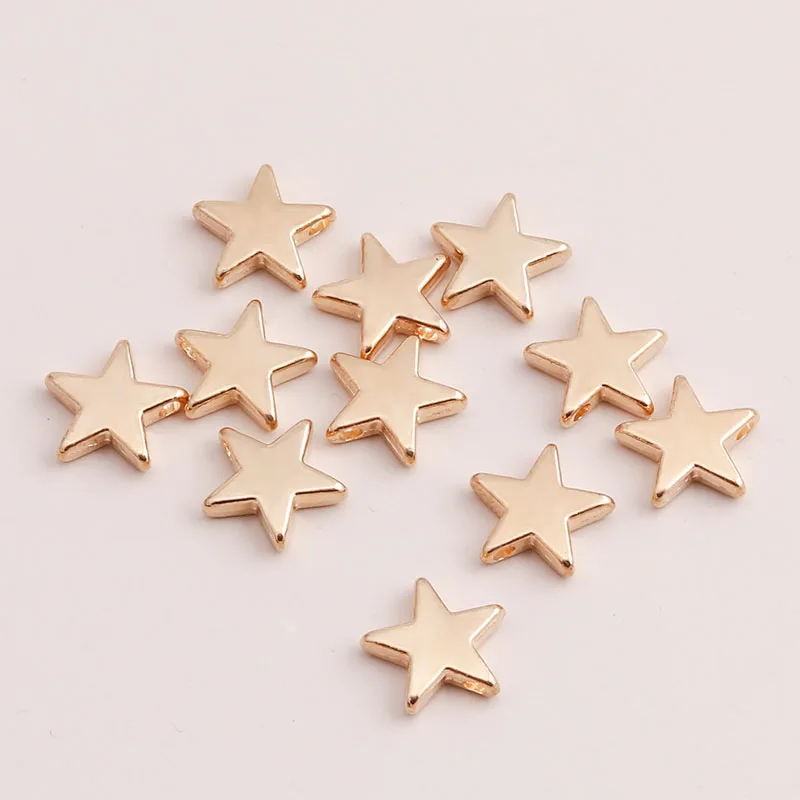 Leslie 20 Stück 13 x 13 mm modische Sterne-Charms, Abstandsperlen für DIY-Armbänder, Schmuckherstellung, Halskette, Ohrringe, Zubehör – Detail 6