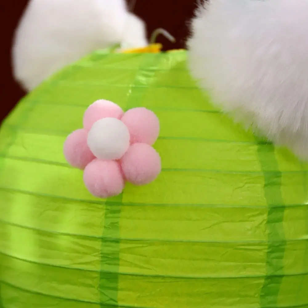 Cute Chinese Rabbit Lantern Traditional Blessing LED Lantern Toys Portable Handmade Handheld Paper Lamp Kindergarten