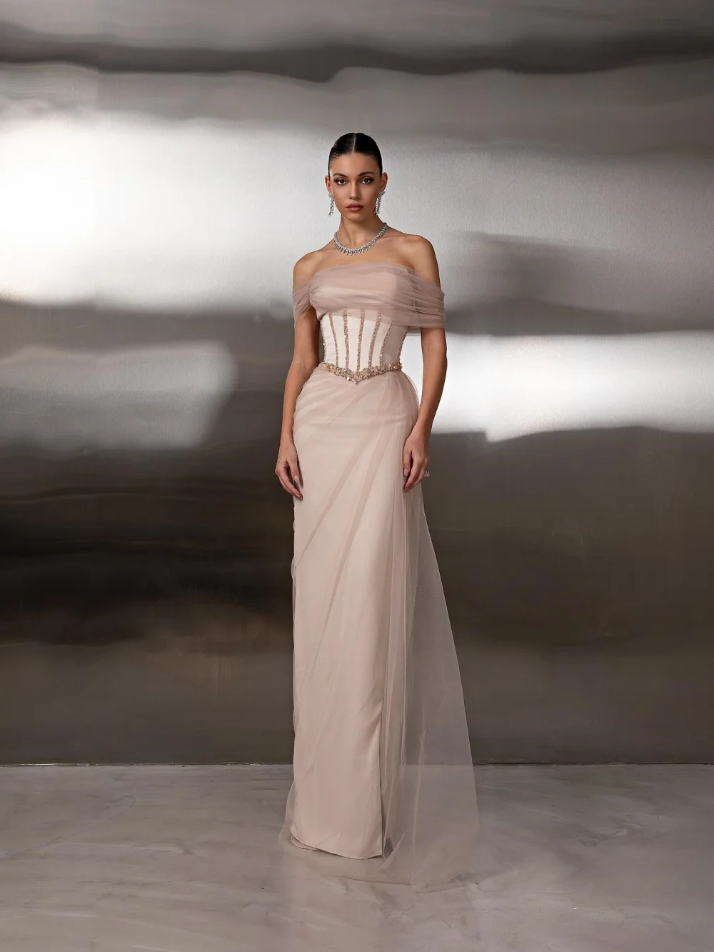 GraceProm robe de soirée sans bretelles 2026 élégante robe de tapis en Tulle Chic une ligne longueur de plancher robe de soirée