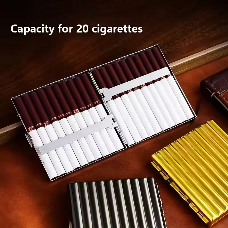 

20 Pack Metal Cigarette Box Flip Up Sealed Waterproof Portable 2026 Gentlemen Must Have Cigarette Case Smoking Accessory