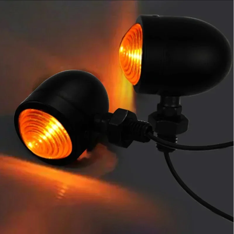 دراجة نارية بدوره إشارات الأضواء الوامضة عدسة العنبر لسوفتيل سبرينغر التراث الكلاسيكي زوج