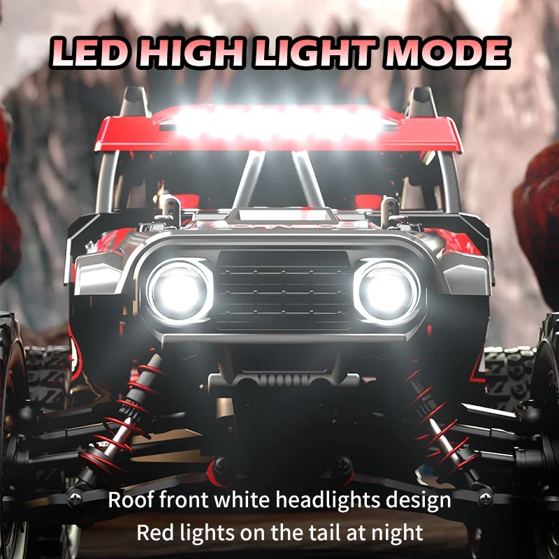 JJRC C8805 Remote Control Car High Speed 4WD Raytheon Off-road 2.4G Brushless Electric Climbing LED Headlights Children Toy