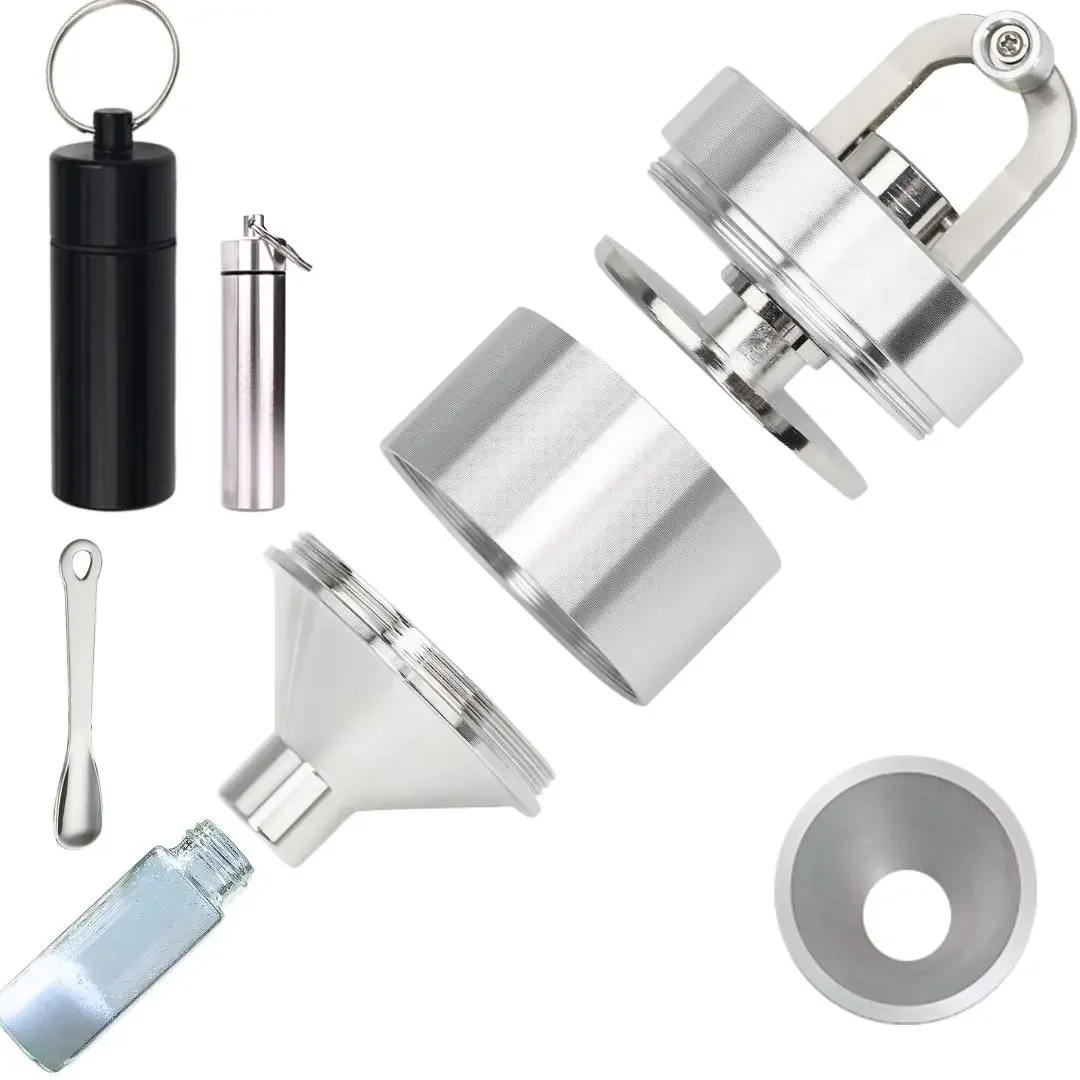 Molinillo de hierbas con contenedor de viales, molinillo de especias portátil de metal con viales incorporados para almacenar y moler hierbas