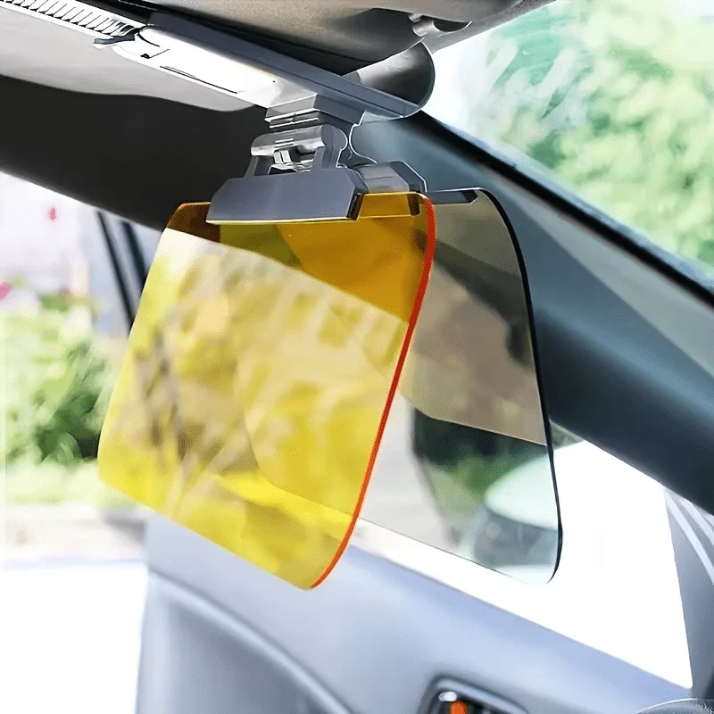 Two-In-One Car Sun Visor Polarized Sun Visor Transparent Anti-Glare Adjustable Day Night Driving for Auto Safety Driving