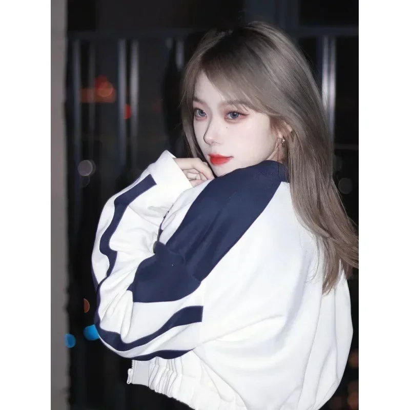 Giacca autunnale Donna Abiti coreani Giacche corte Primavera Harajuku Casual Vintage Y2k Zip Up Abbigliamento Streetwear Felpe한