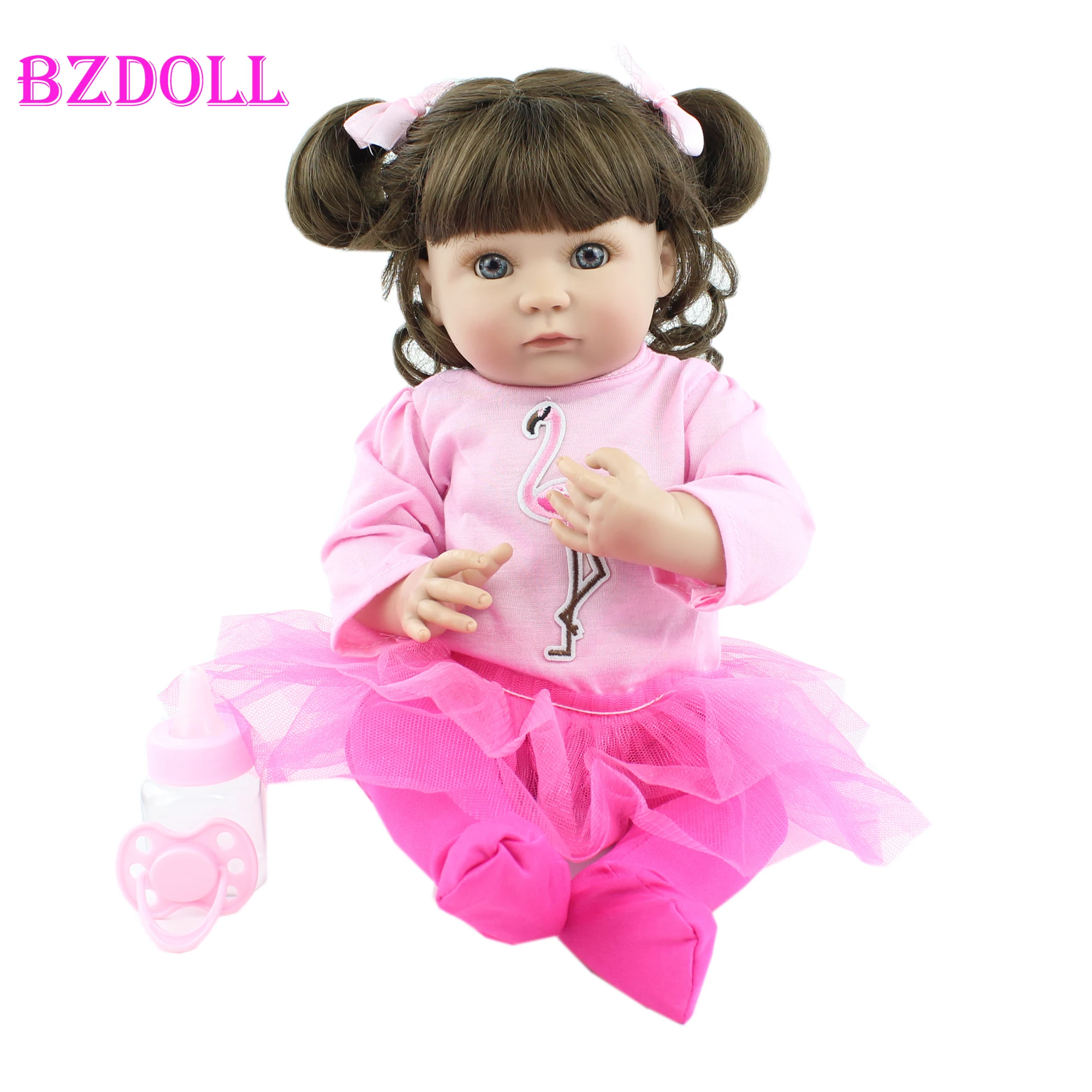 

40cm Full Silicone Reborn Baby Doll Toy For Girl Lifelike Vinyl Mini Babies Bonecas Child Bathe Dress Up Toy Kids Birthday Gift