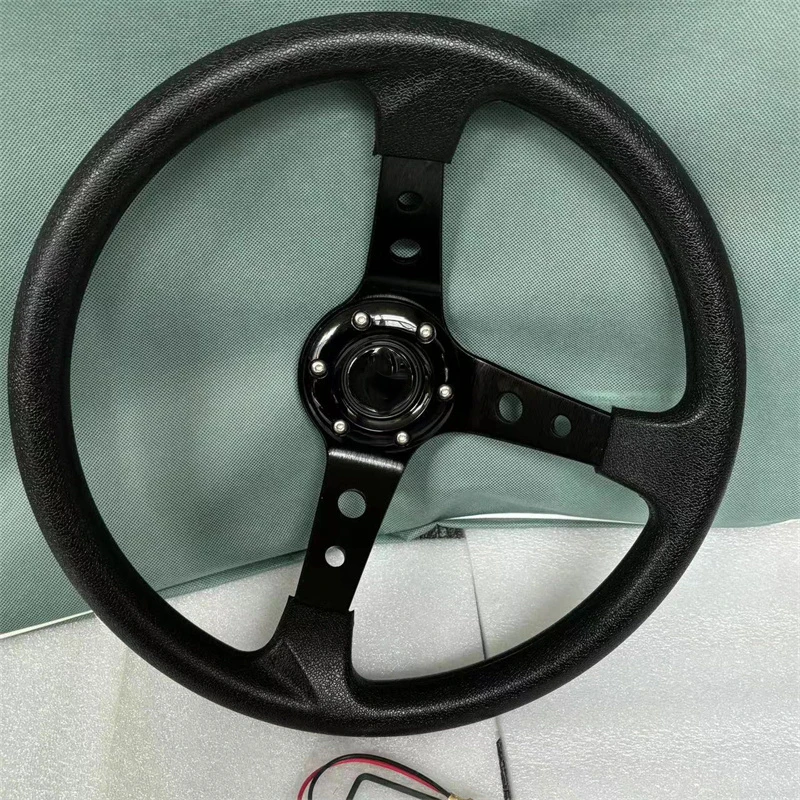 Car Accessories Modification Steering Wheel 14 Inch Frosted Personalized Competitive Racing Steering Wheel 350mm Suede Universal