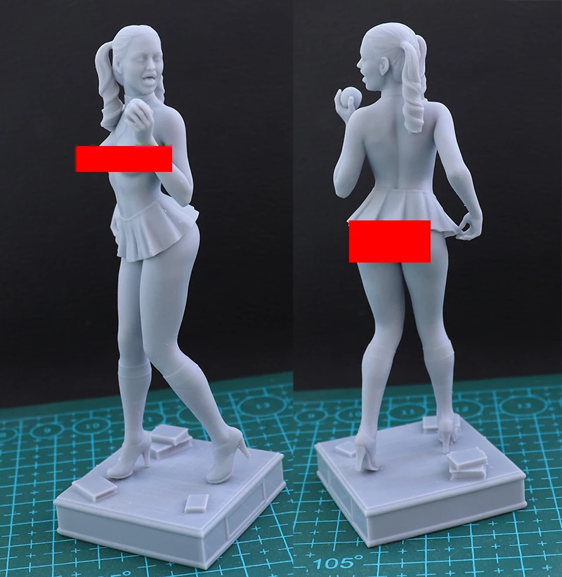 1/24 75mm 1/18 100mm Harz Modell Sexy Mädchen Figur Skulptur Unlackiert Keine Farbe RW-318