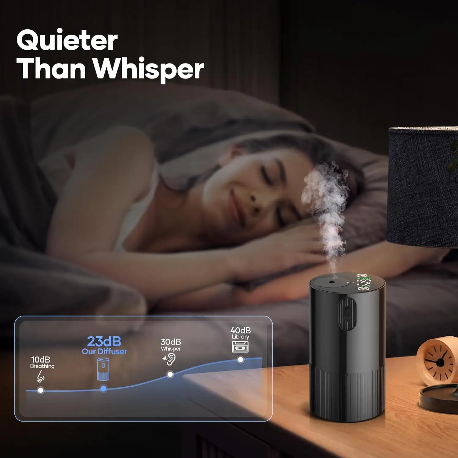 Essential Oil Atomizer for Home Use Waterless Diffuser Air Freshener Diffuser Mini Aroma Diffuser Car Bedroom Battery Life