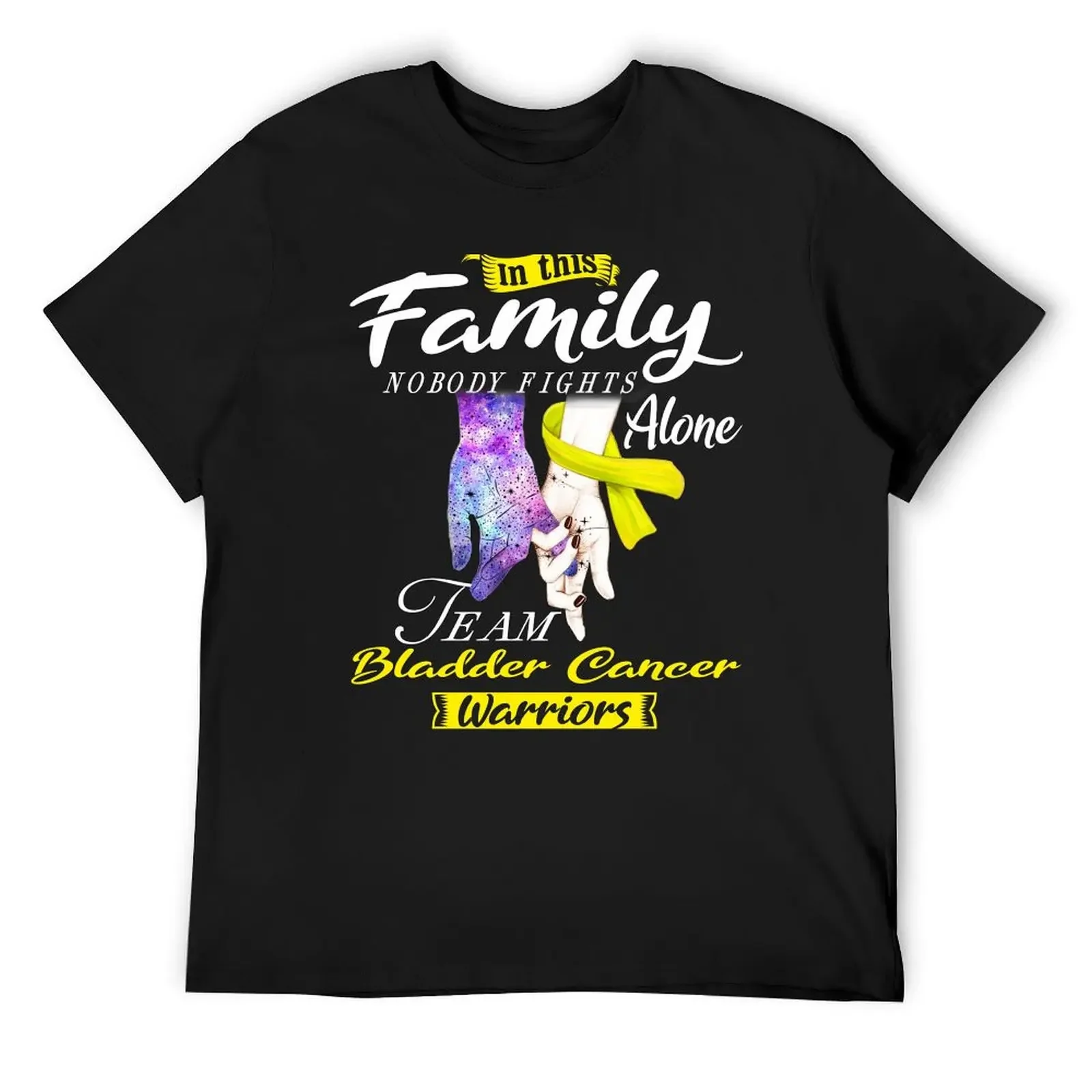 

In This Family Nobody Fights Alone Team Bladder Cancer Warrior T-Shirt sweat for a boy fruit of the loom mens t shirts