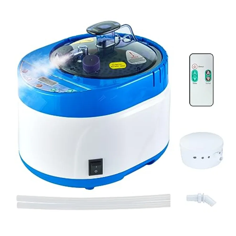 

ZONEMEL Sauna Steamer Portable Pot 4 Liters Stainless Steel Steam Generator with Remote Control Spa Machine with Timer Display