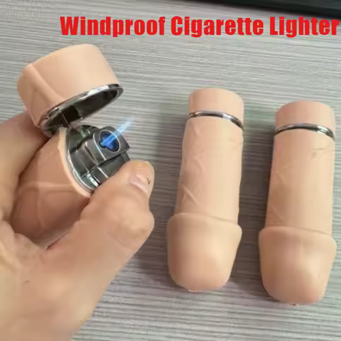 2025 New Cylindrical Vibration Lighter Novel Personality Funny Cigarette Lighters &amp; Smoking Accessories Cigar Cigarettes Igniter