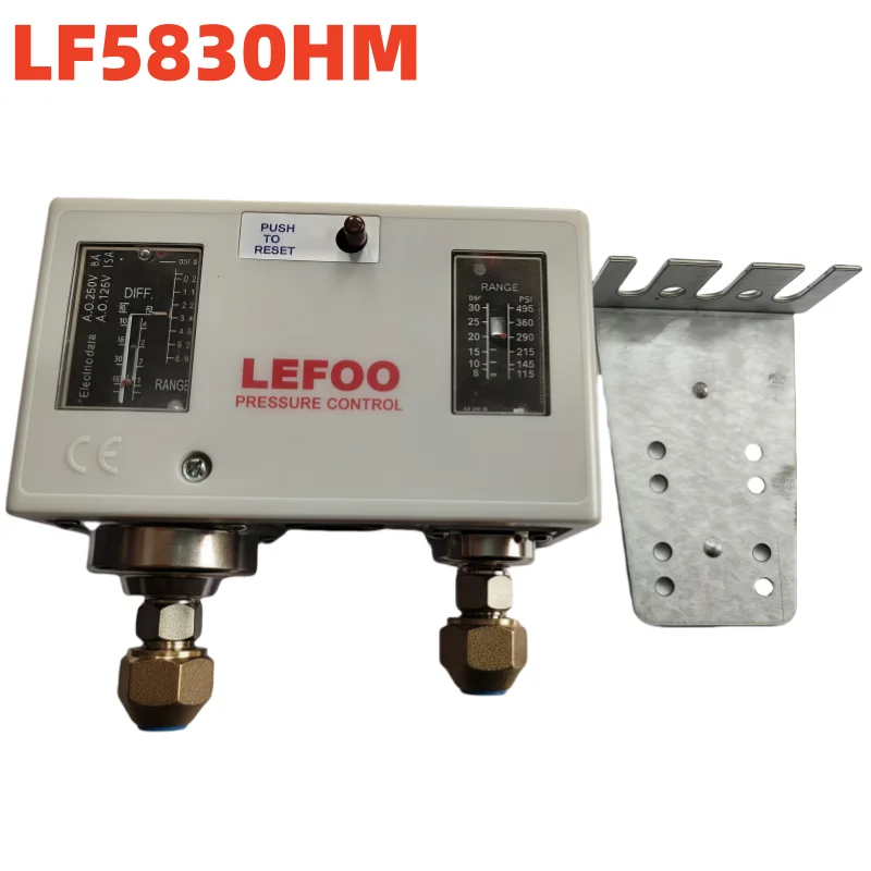 LEFOO 220V Refrigeration Pressure Swtich Pneumatic Protector for High Low Pressure controller