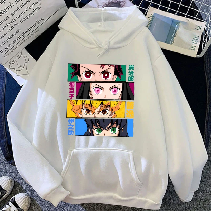 New Fashion Anime Kamado Tanjirou Kamado Nezuko Printed Hoodie Women Men Autumn Winter Warm Sweatshirt Hip Hop Harajuku Tops