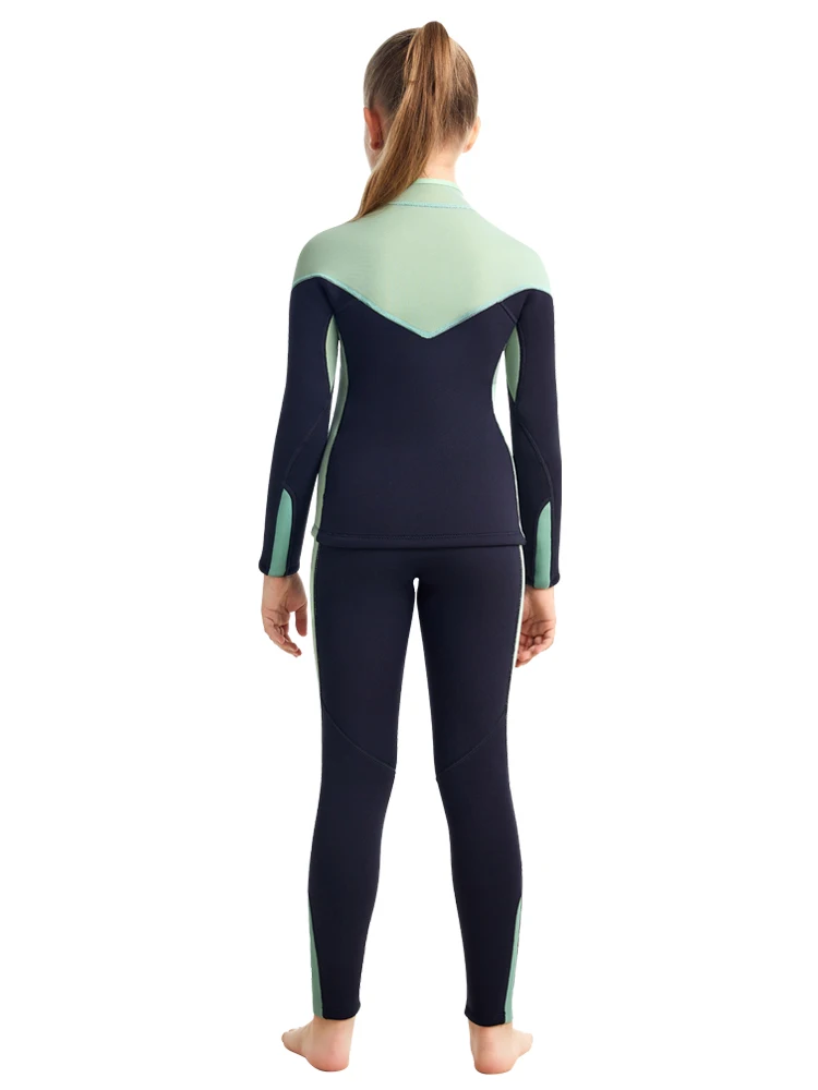 Traje de neopreno para niñas y niños, 2mm, traje de baño de surf de dos piezas, trajes de buceo para niños, mantener el calor