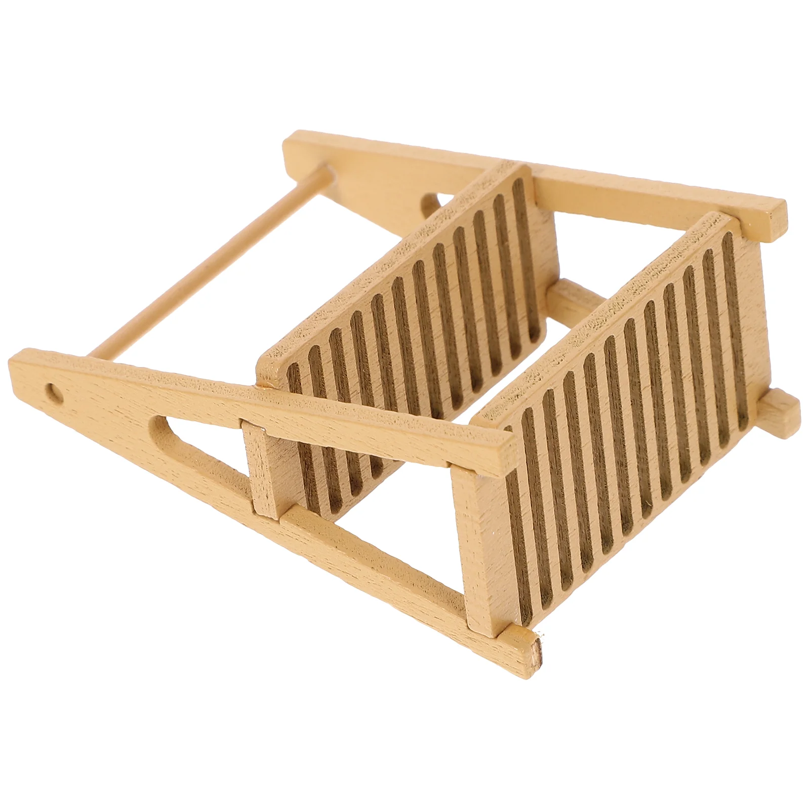 Shelf Bread Rack Ornaments Mini Decor House Miniatures Pretend Play Toys Wooden Coffee