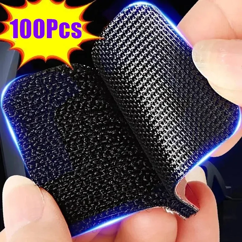 

100 pcs Carpet Fixing Stickers Double Faced High Adhesive Car Carpet Fixed Patches Home Floor Foot Mats Anti Skid Grip Tapes New