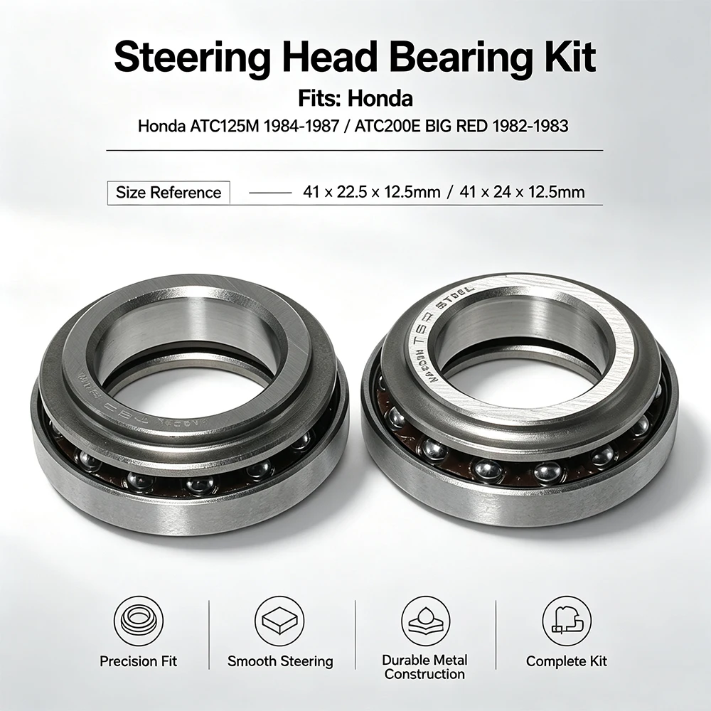 Steering Head Bearing Kit For Honda ATC110 1979-1985 ATC125M ATC185 ATC185S ATC200 ATC200E ATC200ES BIG RED ATC200S High Quality