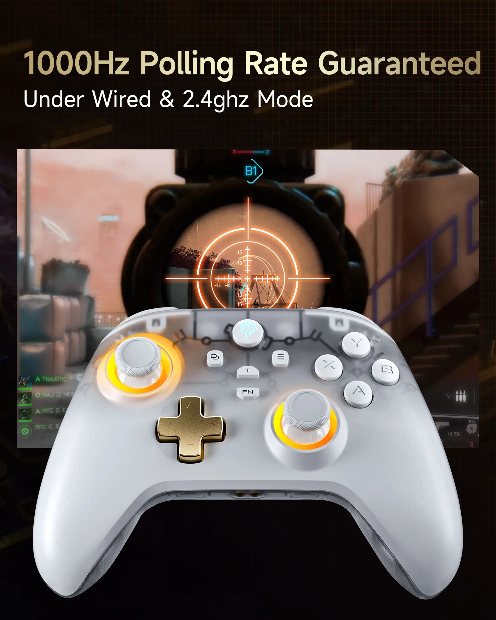 EasySMX D05 Wireless Gamepad für Nintendo Switch PC mit Ladestation RGB Hall Effect Joysticks Game Controller für Windows – Detail 21
