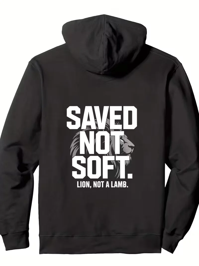 سويت شيرت رجالي فضفاض بقلنسوة 270 جرام - طباعة جرافيك مضحكة، هوديس برباط للارتداء اليومي الكاجوال، أكمام طويلة لعيد الميلاد #1