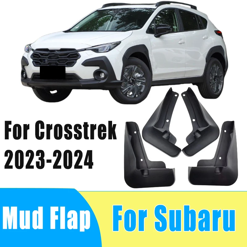 4pcs Auto Tire Mudguard Waterproof Prevent Mud Splashing Car Mud Flap Fender Trim Accessories For Subaru Crosstrek 2023-2024