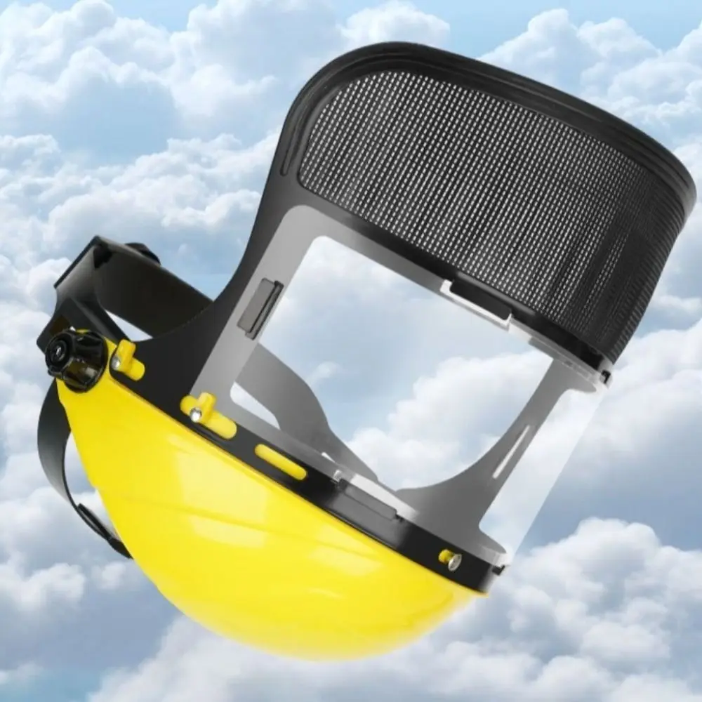 

Защитная маска-шлем из ПВХ для садоводства и лесозаготовки, с защитой от брызг, прозрачным сетчатым лицевым экраном