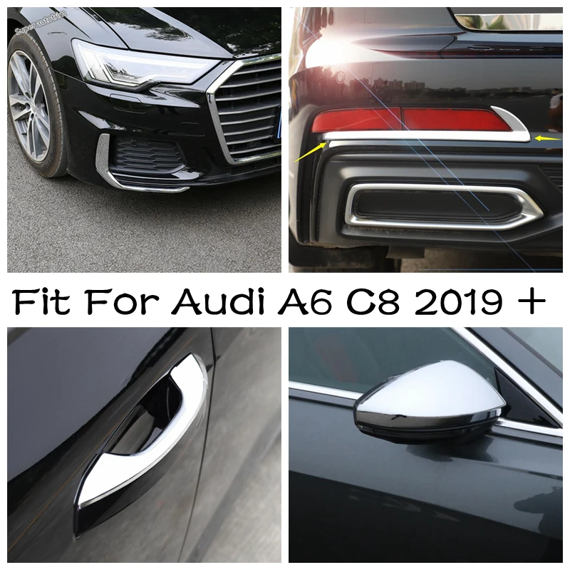 

Outside Door Pull Handle / Rearview Mirror / Fog Lights Protection Cover Trim Accessories Exterior For Audi A6 C8 2019 - 2023
