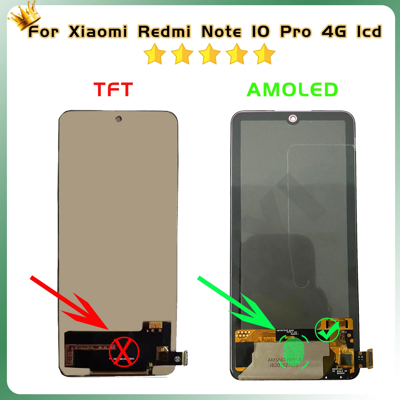 AAA Quality For Redmi Note10Pro 4G M2101K6G LCD Display For Xiaomi Redmi Note 10 Pro LCD Display Touch Screen Replace with Frame