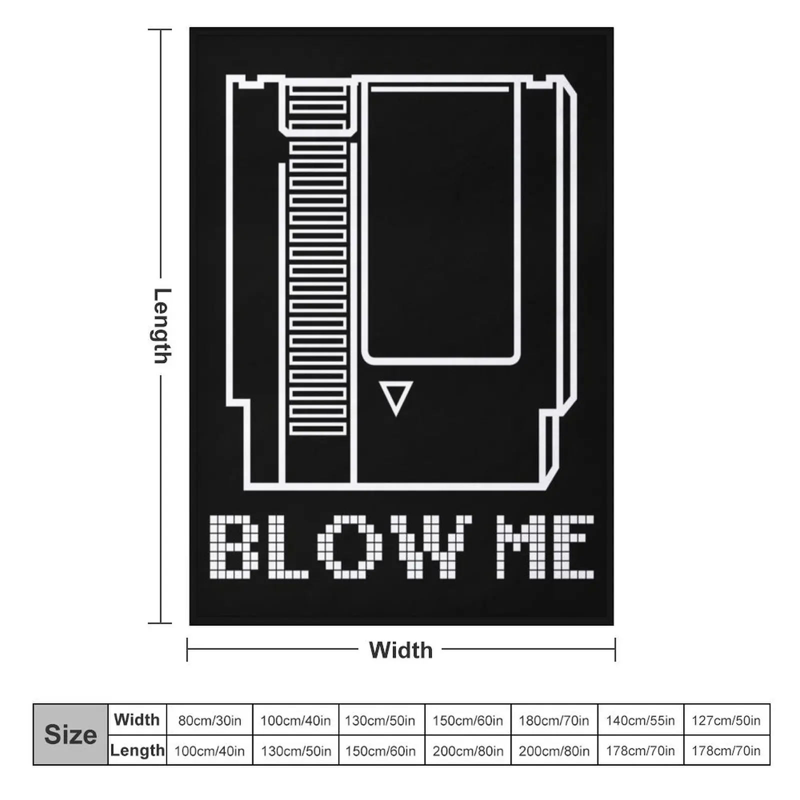 Blow Me - Video Game Cartridge Throw Blanket Plush Decorative Sofa valentine gift ideas Blankets