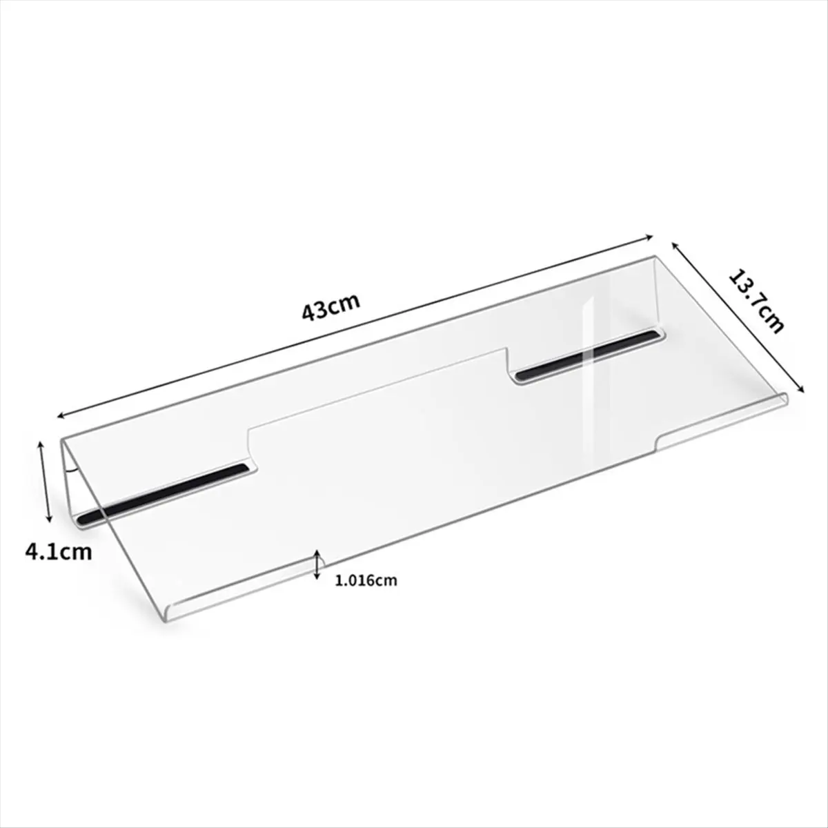 sixsix Acrylic Keyboard Stand Transparent Ergonomic Tilt Riser for Improved Typing - Desk Laptop Keyboard Feet Lifter A