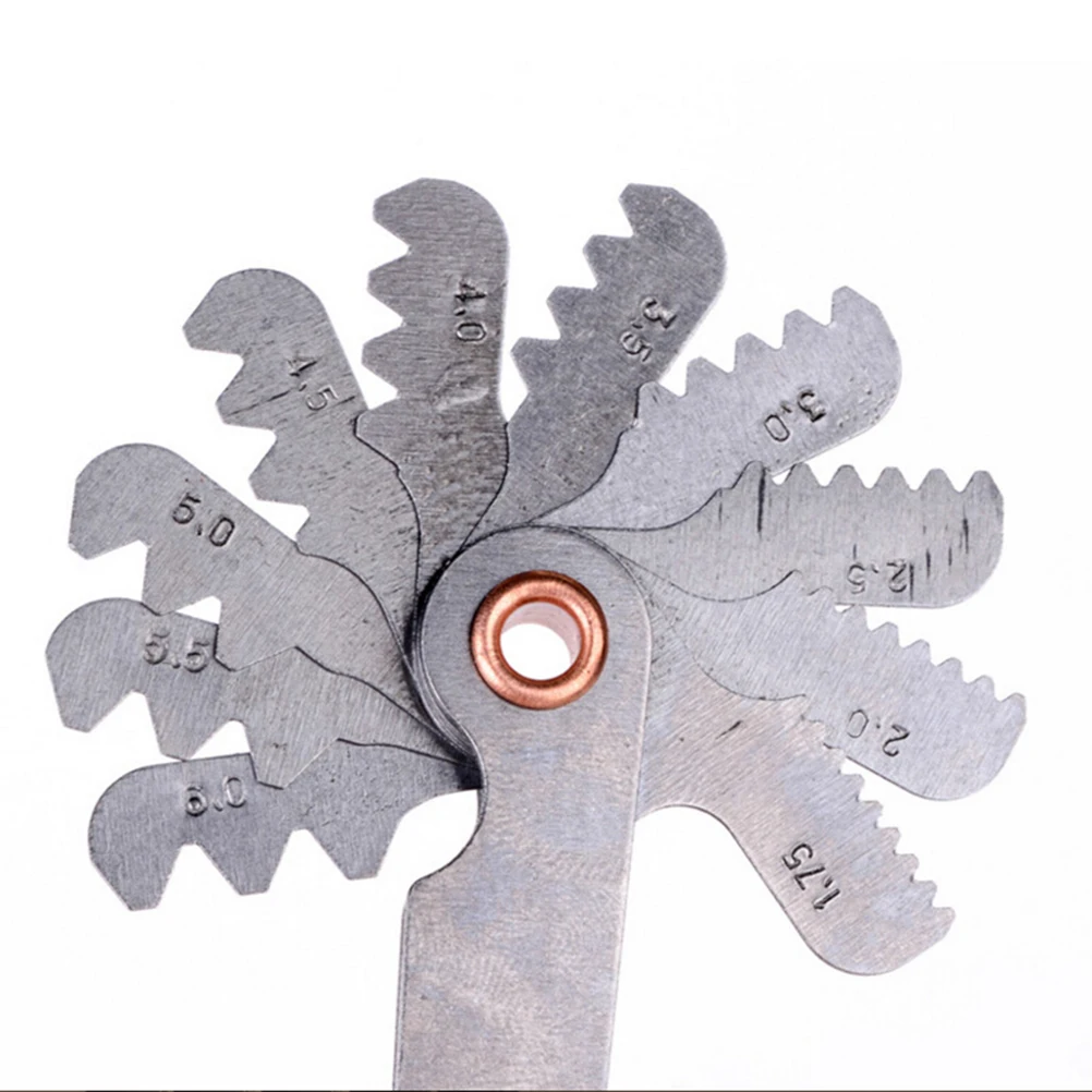 Best 60 Degree Thread Blades Screw Pitch Gage Gauge Dual Head Measure Tools