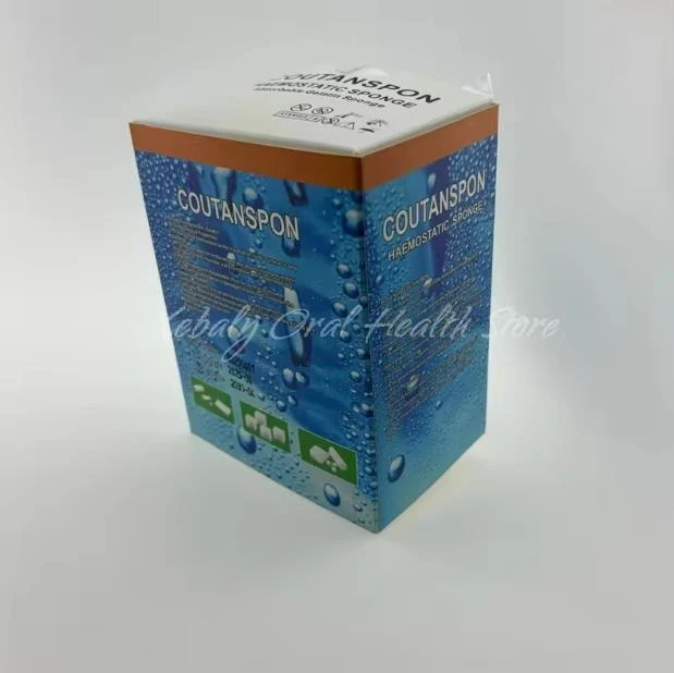 2 x 50pcs/pack Dental Medical Hemostatic Sponge 1x1cm Wound Hemostatic Oral Cotton Roll Dental Clinic Consumables
