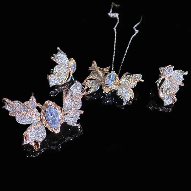 

MDL Moissanite style micro-alteration heavy set real gold-plated micro-set simulation diamond Cuic hundred rings