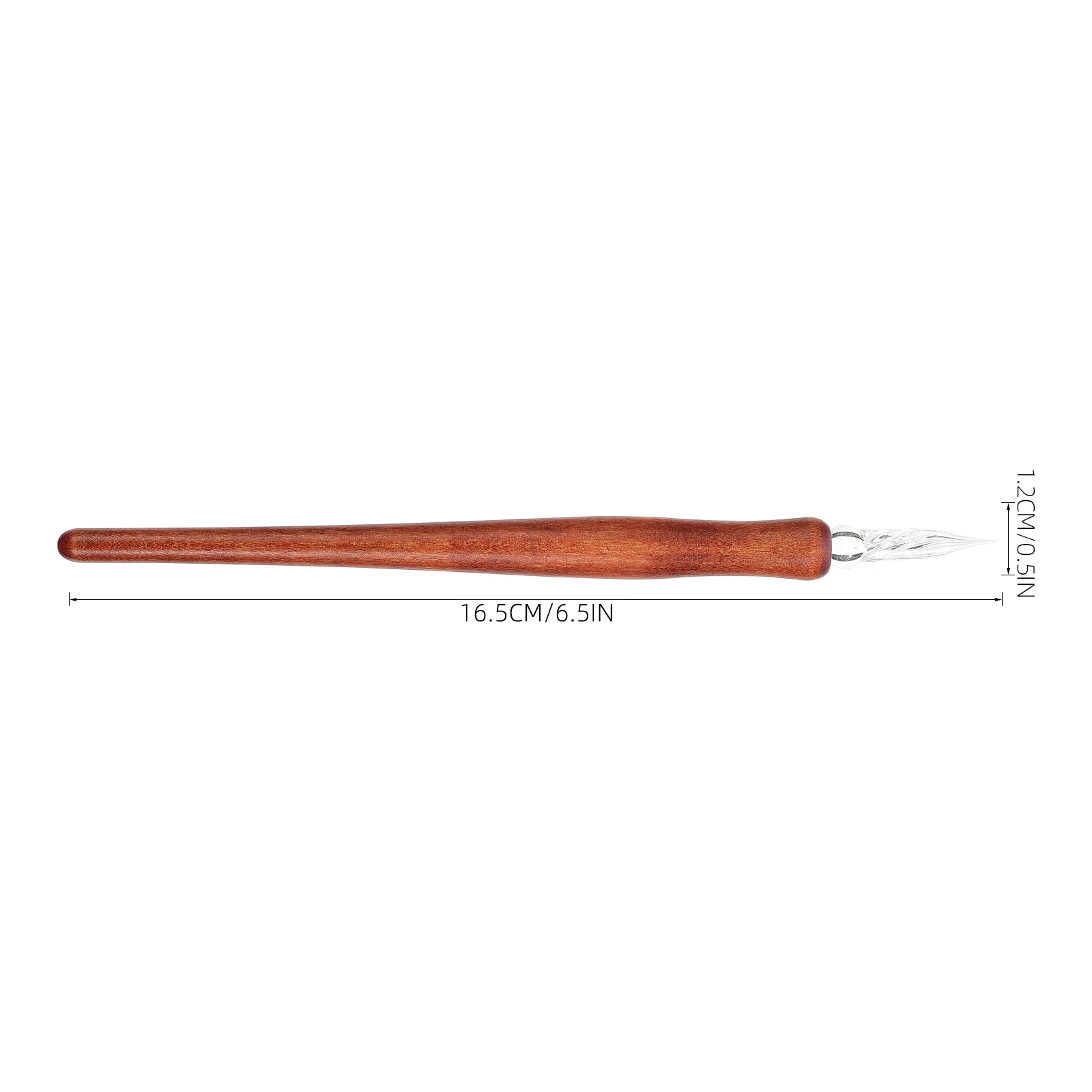 

Dip 5mm SP279045 Brown Short Glass Dipped Pen With Wood Handle Calligraphy Pen for Writing Drawing Art Supplies School