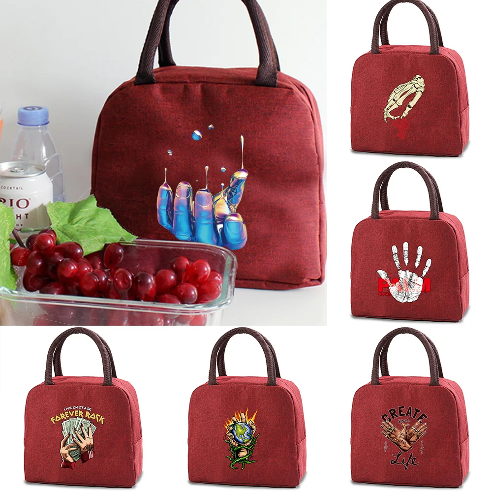 

New Lunch Bags Fresh Cooler Bag Thermal Zipper Closed Lunch Bags Women Dinner Lunch Box Tote Food Bag Convenient Picnic Handbags