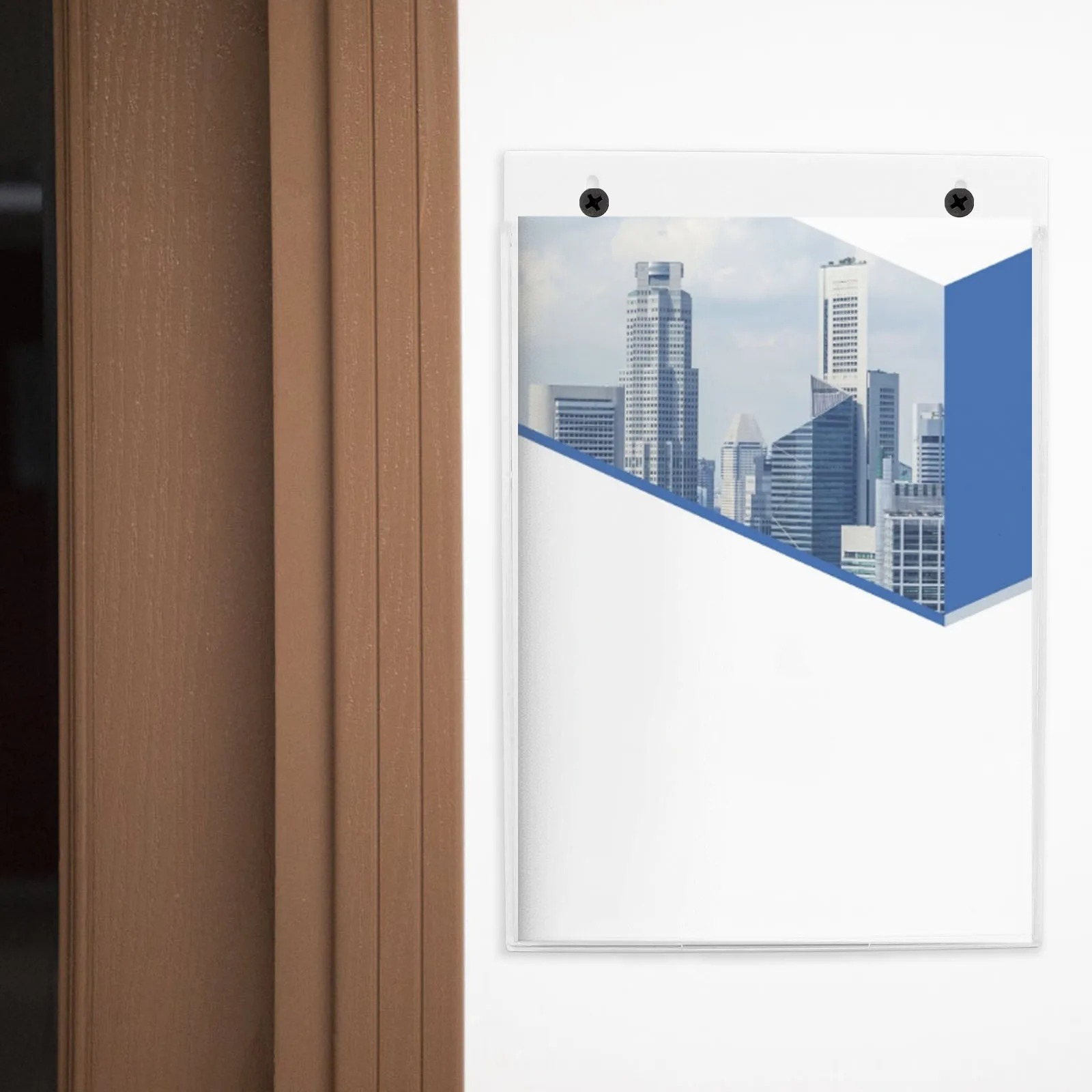 

Versatile Brochure Display Rack Clear Acrylic Holder Pamphlet Stand Stylish A4 Vertical Literature Organizer