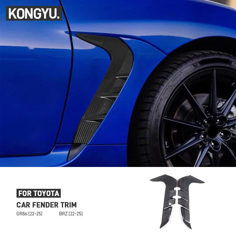 

For Toyota GR86 For Subaru BRZ 2022-2025 Real Carbon Fiber Car Side Fender Air Vent Trim Cover Decorative Sticker Accessories