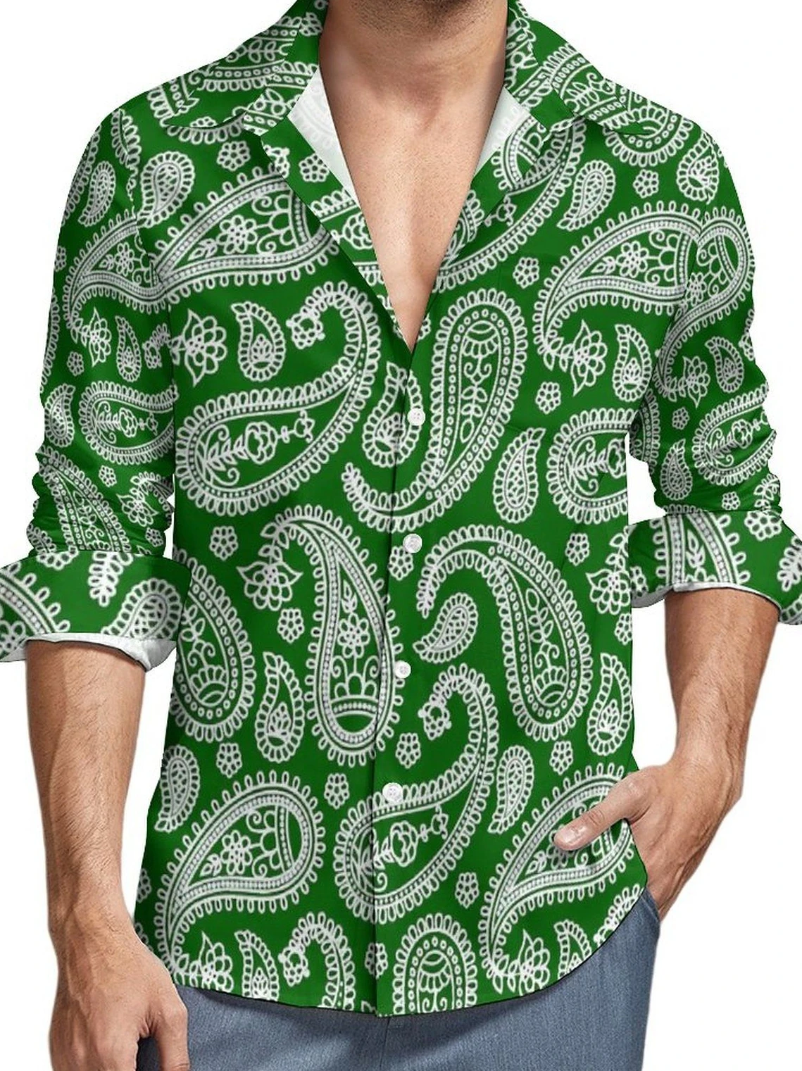 

Long Sve Печатная подставка с воротником-стойкой и пуговицами Youth Faion Moisture ng Дышащая подставка подходит для M irt