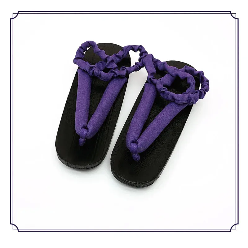 

Обувь для косплея Genshin Impact Wanderer Scaramouche, косплей Geta для Хэллоуина, карнавала, мужчин и женщин, черные, фиолетовые сабо XCTUJJK7