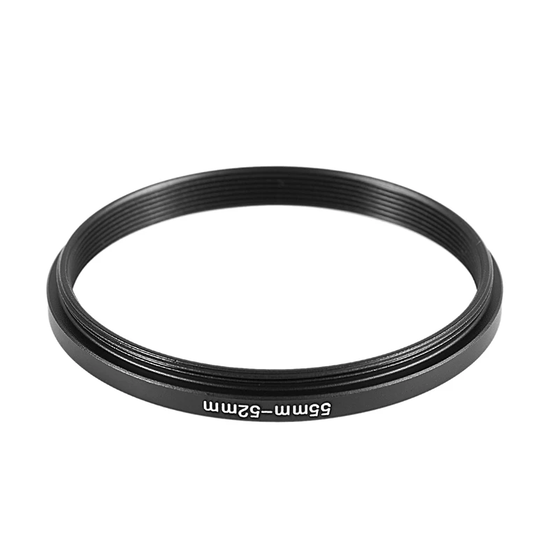 2X 52Mm-49Mm 52Mm To 49Mm/55Mm-52Mm 55Mm To 52Mm Black Step Down Ring Adapter For Camera