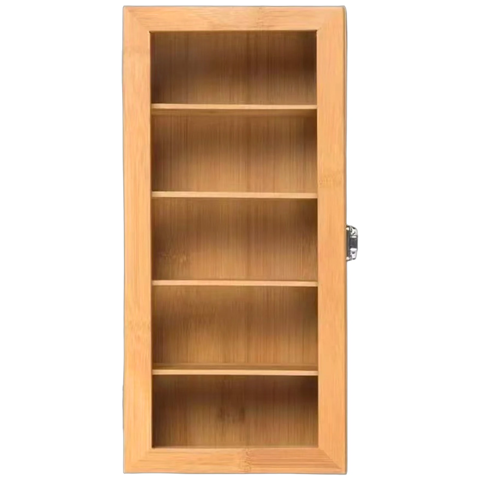 

Desktop Storage Box Bamboo Grid Storage Box For Tea Bag Coffee Jewelry Accessories Hair Clips Transparent Lid Organizer Box 30cm