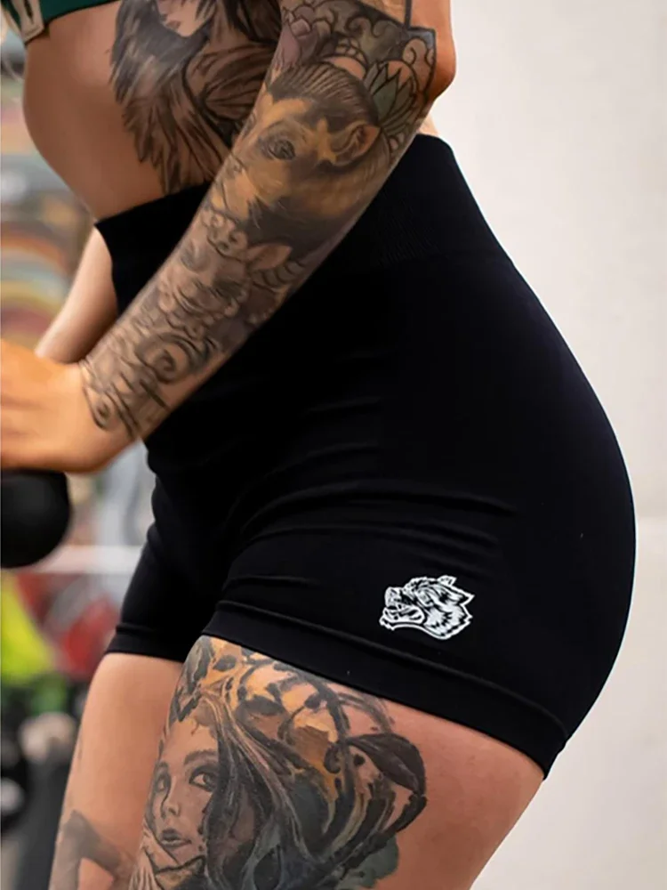 Darc السراويل الرياضية مرونة اليوغا السراويل للنساء الذئب رئيس عارية الشعور اليوغا السراويل الخوخ الورك اللياقة البدنية تنفس السراويل الرياضية No2