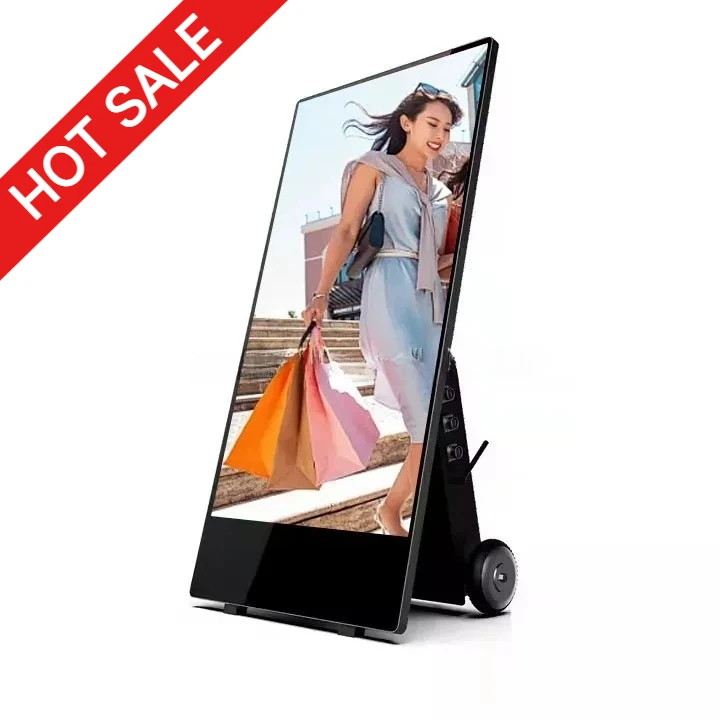 43 Inch High Brightness Waterproof Outdoor LCD Digital Signage, Portable Advertising Display, for Public Area Mall Street