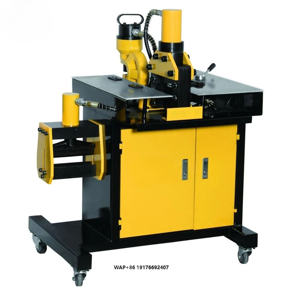

HHM-200H Three-in-One Busbar Processor 220V Bending Punching Cutting Tool for Construction Use Copper Busbar Processor Machine