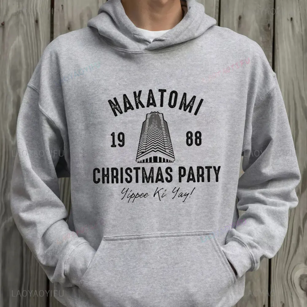 Nakatomi Christmas Party 1988 Hoodie Die Hard Movie Yippee Ki Yay Hans Gruber Now I Have A Machine Gun Ho Ho Funny Sweatshirt