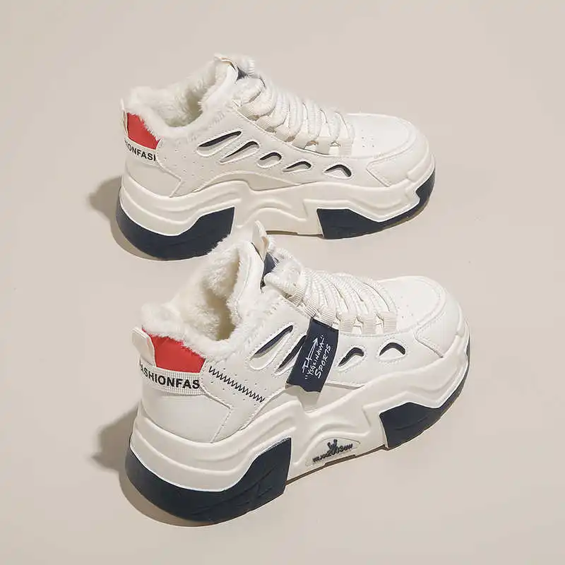 

Hiphop Synthetic Leather Hiking Sneakers Husband Black Women's Boots Woman Trekking Shoes Sport Visitors High-end