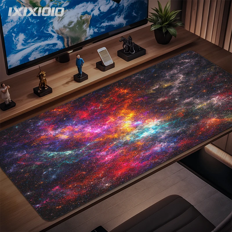 Colorful Starry Sky Mouse Pad Gamer printon demand Home Large Mousepad XXL keyboard pad Soft Non-Slip Natural Rubber Mice Pad