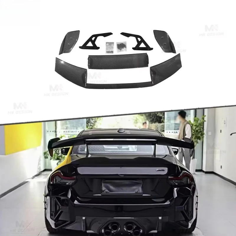 

Для BMW M3 F80 M4 F82 M2 3 серии седан из настоящего углеродного волокна в рекламном стиле, универсальный задний спойлер на крыло, спойлеры для губ, Стайлинг автомобиля