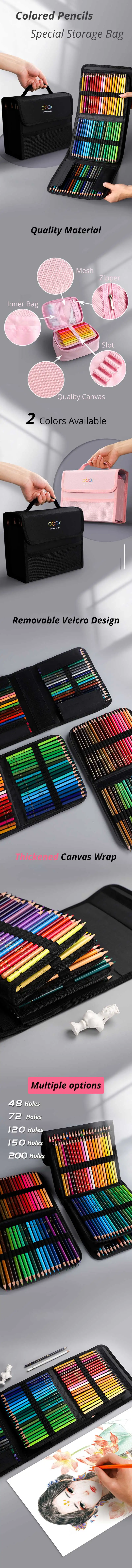 プロの色鉛筆セット,水彩鉛筆,描画鉛筆セット,画材,48/72/120/150/200