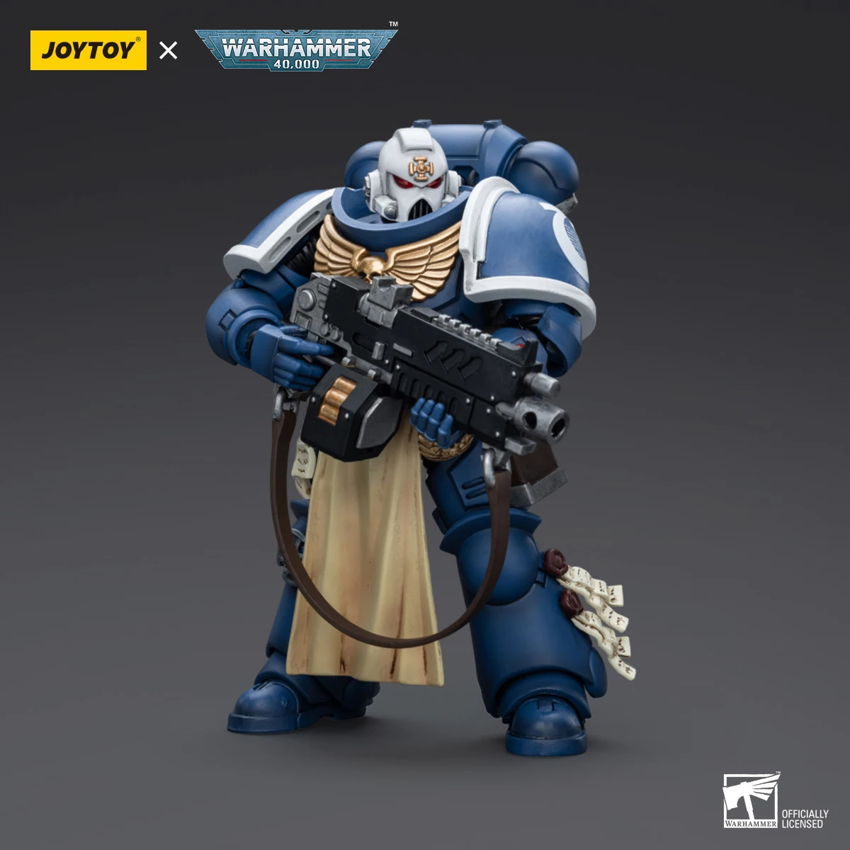 JOYTOY Warhammer 40K figurka Sternguard weteran sierżant z karabinem automatycznym Anime figurka wspólne ruchome zabawkowy model prezent
